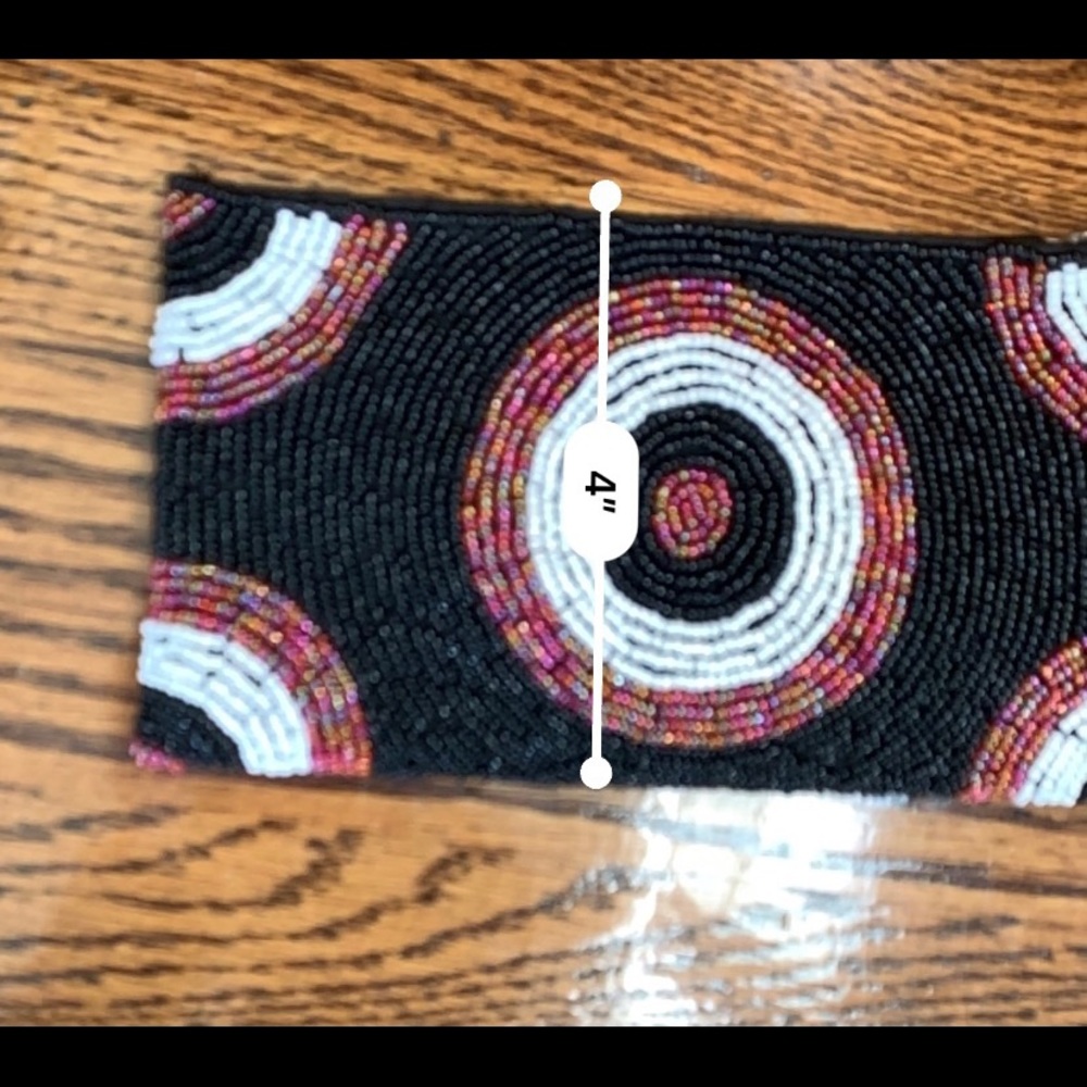 Mod Beaded Circle Patterned Wallet - image 7